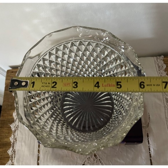 Vintage Indiana glass diamond point ice bucket wine chiller planter - Picture 5 of 8